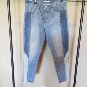 Levis 721 High Rise Skinny Jeans raw hem size 33